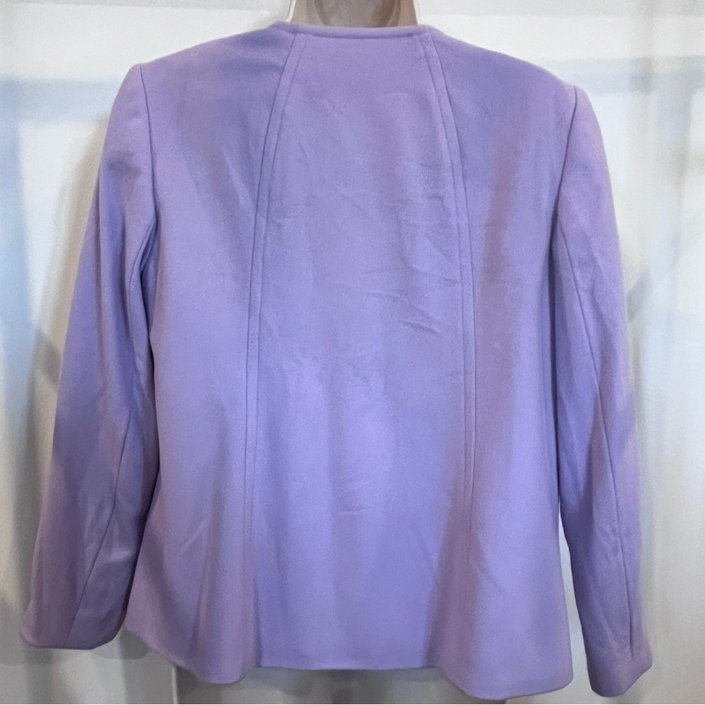 Talbots Wool Lavender Scalloped Classic Women's Old Money Jacket - Picture 6 of 15